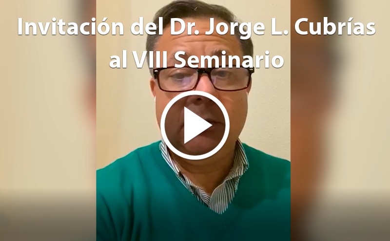 Convite do Dr. Cubrías para o 8º Seminário